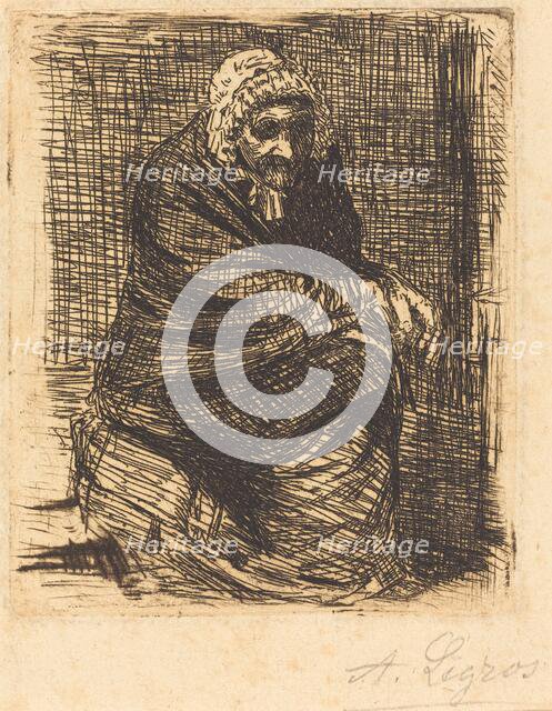 Old Woman Seated (La vieille femme assise). Creator: Alphonse Legros.