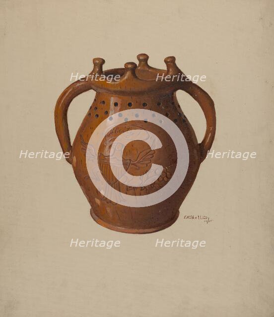 Pa. German Puzzle Mug, 1938. Creator: Eugene Shellady.