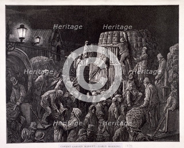 'Covent Garden Market-Early Morning', 1872. Artist: Gauchard Brunier