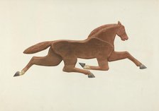 Wooden Horse Weather Vane, c. 1940. Creator: Alfred H Smith.