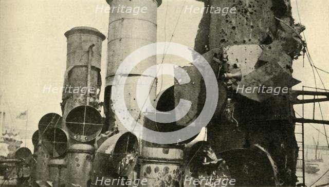 Damage to HMS 'Vindictive', First World War, 1918, (c1920). Creator: Unknown.