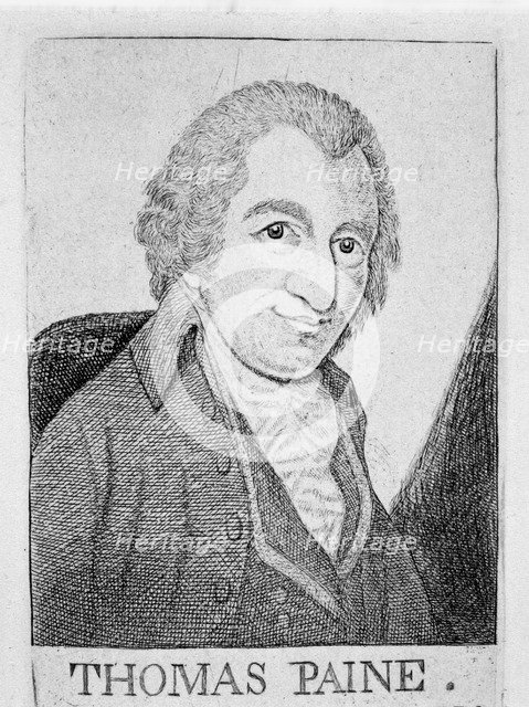 Thomas Paine, English-born American revolutionary, writer and philosopher, c1790. Artist: Unknown