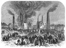 Coal mining disaster, Oaks Colliery, Barnsley, Yorkshire, December 1866. Artist: Anon