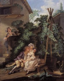The gallant gardener, c1770. Creator: Ecole Francaise.