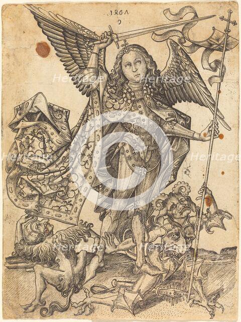 Saint Michael Defeating the Devils, 1467. Creator: Master ES.