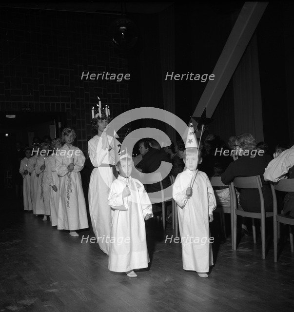 Lucia Day celebrations, Sweden, 1960. Artist: Torkel Lindeberg