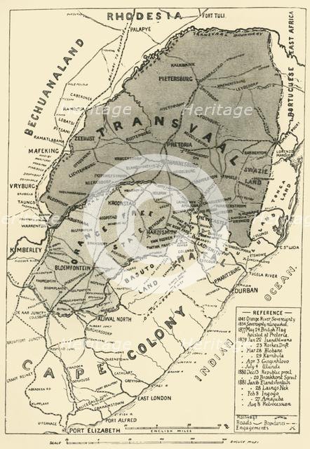 'Map of the Boer Republics', 1900. Creator: Unknown.