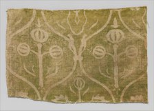 Fragment of Printed Linen, German, 15th century. Creator: Unknown.