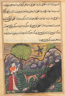 Page from Tales of a Parrot (Tuti-nama): Sixteenth night: The daughter-in-law..., c. 1560. Creator: Unknown.