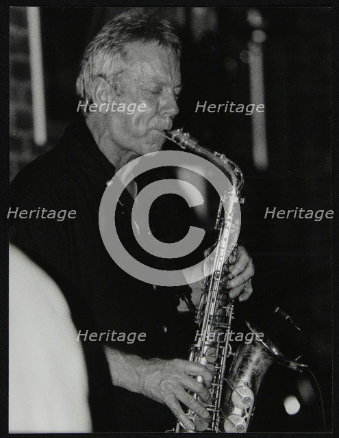 Pat Crumly playing alto saxophone at The Fairway, Welwyn Garden City, Hertfordshire, 10 May 1998. Artist: Denis Williams