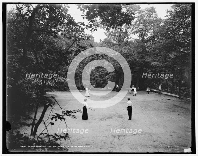 Tennis courts of the Kittatinny House, Delaware Water Gap, Pa., (1905?). Creator: Unknown.