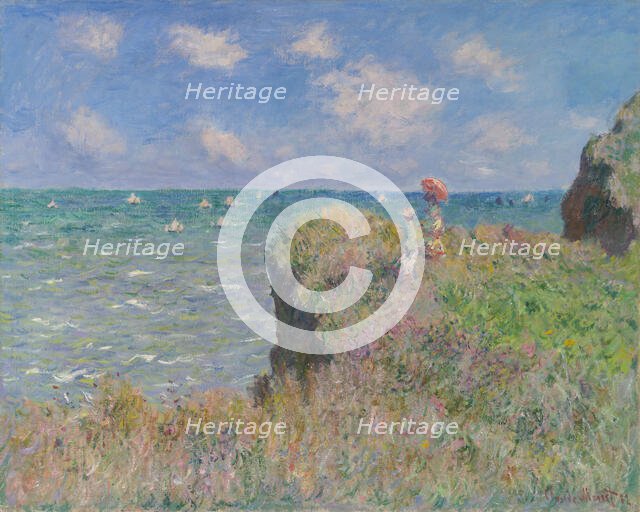Cliff Walk at Pourville, 1882. Creator: Claude Monet.