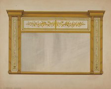 Mantel Looking Glass, c. 1937. Creator: Arthur Johnson.