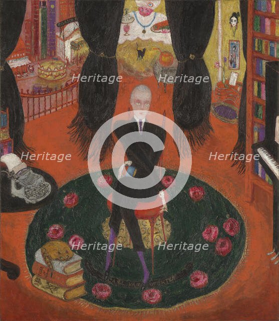 Portrait of Carl Van Vechten (1880-1964), 1922. Creator: Stettheimer, Florine (1871-1944).