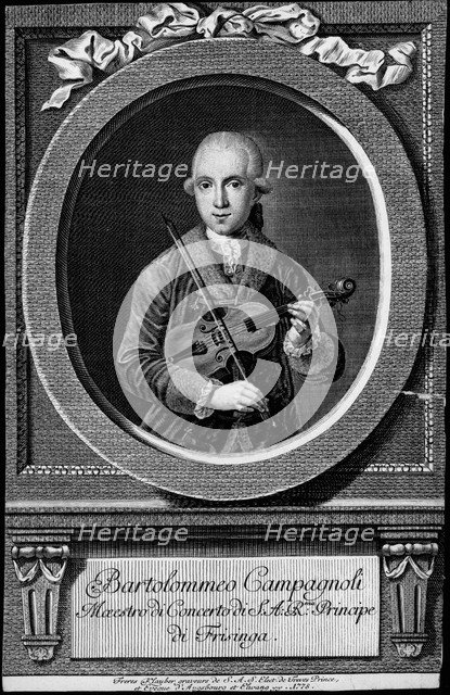 Portrait of the violinist and composer Bartolomeo Campagnoli (1751-1827).