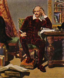 'William Shakespeare 1564-1616. - Gemälde von J. Faed, 1934. Creator: Unknown.