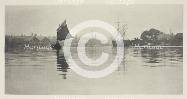 On the Flood, 1887. Creator: Peter Henry Emerson.