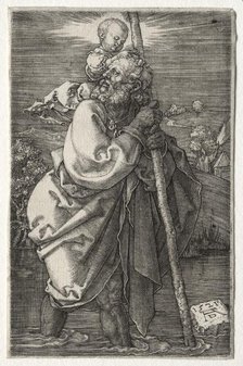 St. Christopher, Facing to the Left, 1521. Creator: Albrecht Dürer (German, 1471-1528).