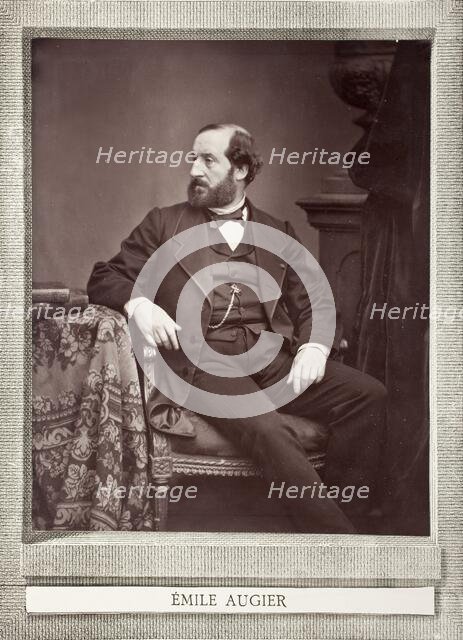 Emile Augier, Printed 1878. Creator: Antoine-Samuel Adam-Salomon.