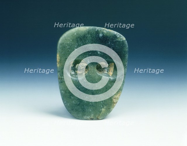 Jade human mask, neolithic, Hongshan type, northern China, c3500-2200 BC. Artist: Unknown