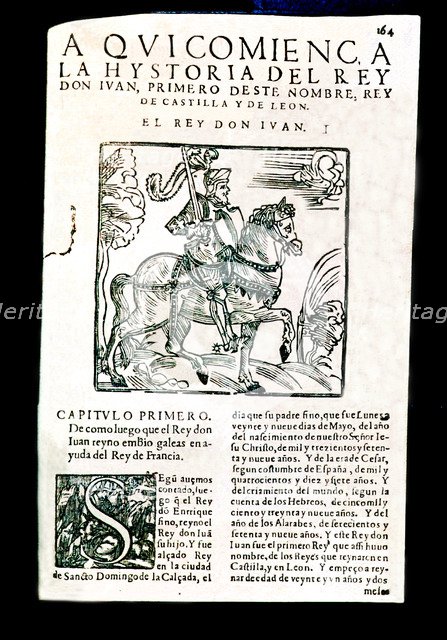 Chronicle of the Kings of Castile by Pedro Lopez de Ayala, beginning of the story of King John I …