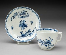Coffee Cup and Saucer, Worcester, c. 1760. Creator: Royal Worcester.