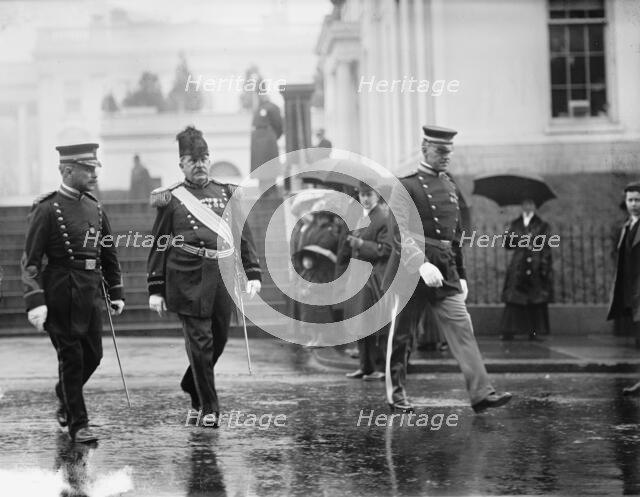 New Year's Reception At White House, Col. George Ruhlen; Maj. Gen. C.B. Hall; Capt. E.W. Clark, 1911 Creator: Harris & Ewing.