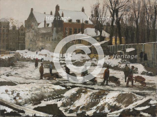 Construction Site in Amsterdam, c. 1902. Creator: George Hendrik Breitner (Dutch, 1857-1923).