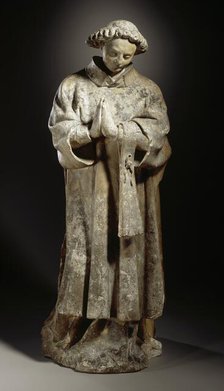 Ecclesiastical Figure in Prayer, between c.1400 and c.1420. Creator: Unknown.