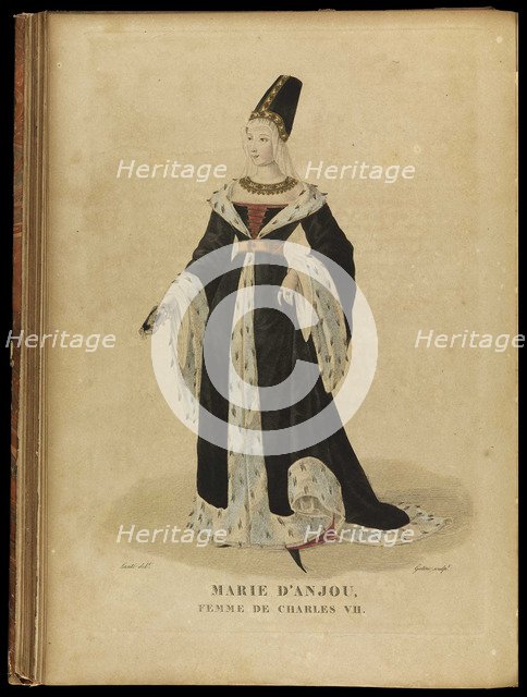 Marie of Anjou, Queen of France, Late 18th cent.. Artist: Gatine, Georges Jacques (1773-1831)