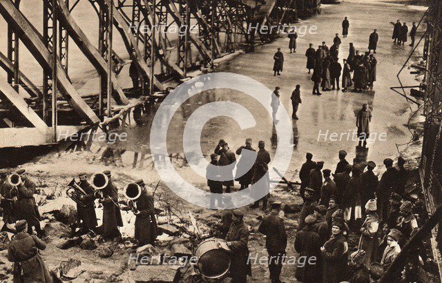 March 3, 1918 at the railway bridge over the Yaselda River, 1918.