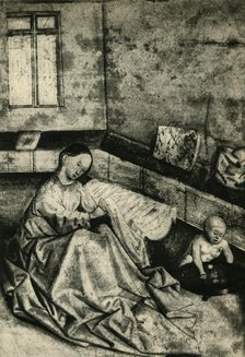 Madonna and child in an interior, early 15th century?, (1943). Creator: School of Konrad Witz.