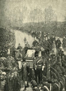 'The Queen's Funeral: The Procession Passing Through Hyde Park', c1900. Creator: Unknown.