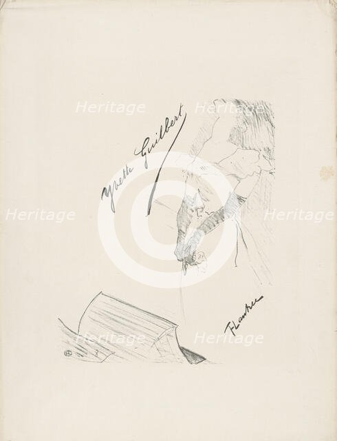 Frontispiece for the "Yvette Guilbert" Album, 1898. Creator: Toulouse-Lautrec, Henri, de (1864-1901).