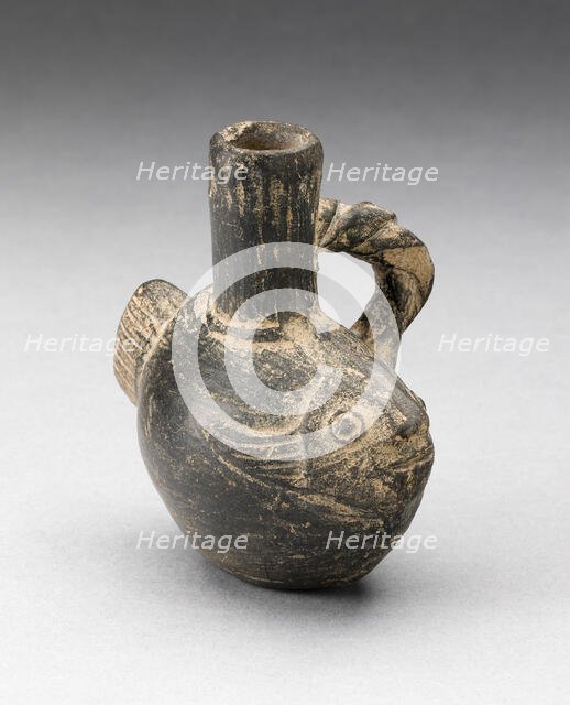 Miniature Spout Vessel in the Form of a Fish with a Rope-shaped Handle, A.D. 1000/1400. Creator: Unknown.