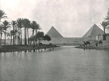 The Pyramids and the Nile, Gizeh, Egypt, 1895.  Creator: W & S Ltd.