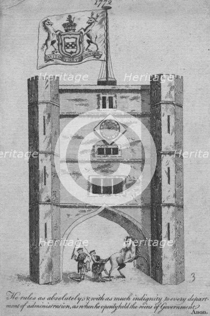 'He rules as absolutely & with as much indignity to every department of administration, as when he o Artist: Unknown.