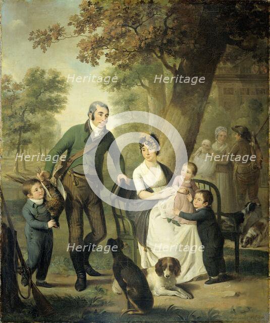 Jonkheer Gysbert Carel Rutger Reinier van Brienen van Ramerus...with his Wife and...Children, 1804.  Creator: Adriaan De Lelie.