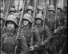 German Troops Moving Through the Rhineland, 1936. Creator: British Pathe Ltd.