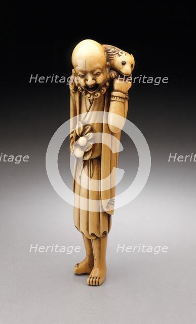 Daoist Immortal with Porcupine, 18th century. Creator: Unknown.