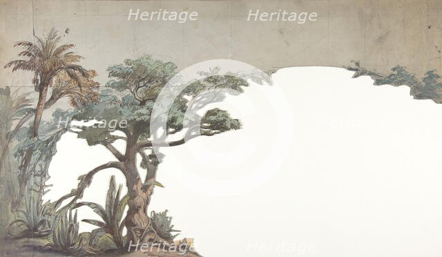 Design for a Stage Set at the Opéra, Paris, 1828-90. Creator: Eugene Ciceri.