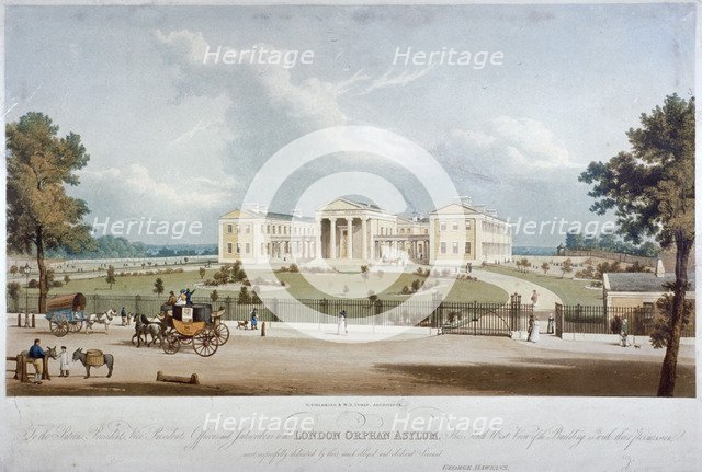 South-west view of the London Orphan Asylum in Lower Clapton, Hackney, London, c1830. Artist: George Hawkins
