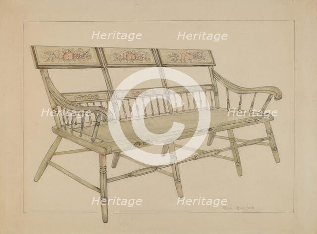 Settee, c. 1936. Creator: Rosa Burger.