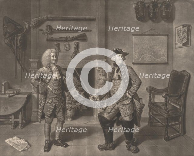 Mr. Foote in the Character of Major Sturgeon, in the Mayor of Garratt, 1765. Creator: Johann Gottfried Haid.