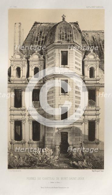 ...Pl. 71, Ruines Du Château De Mont-Saint-Jean (Saône et Loire), 1860. Creator: Victor Petit (French, 1817-1874).