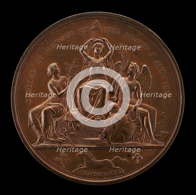 Peace of 1814 [reverse], 1814. Creator: Thomas Wyon.