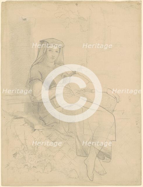 Reclining Woman, c. 1850s. Creator: Emanuel Gottlieb Leutze.