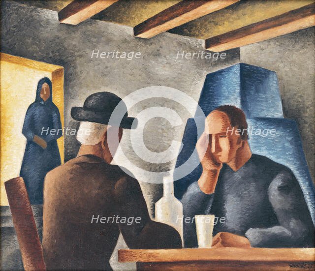In an Inn, 1927. Creator: Mikulas Galanda.