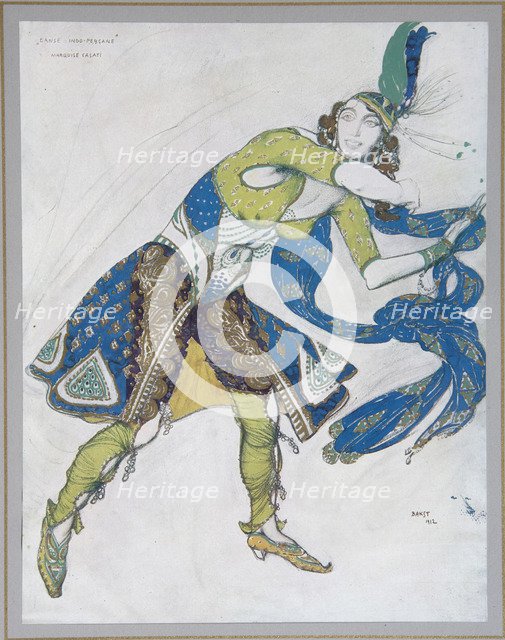 Indian Dance (La Marquise de Casati), 1912. Artist: Bakst, Léon (1866-1924)