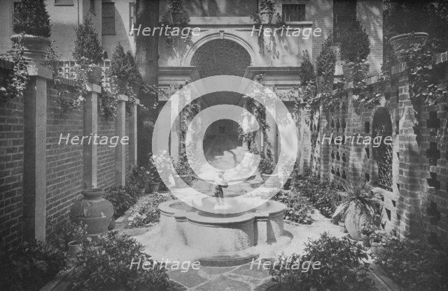 The garden of the house of Benjamin Wood, New York, 1926. Artist: Unknown.